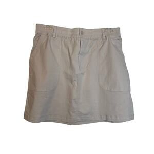 Michael Stars Womens Stretch Pockets Mini Skirts Elastic Waist Size 1X Cream